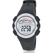 And Women's Multi-Functional Water Resistant PU Digital Automatic Casual Watch