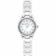 Anne Klein Ceramic and Crystal Ladies Watch 10-9341MPWT