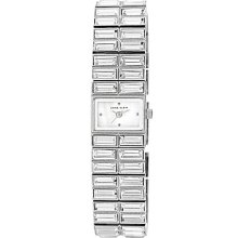 Anne Klein Clear Crystal Bracelet Watch - Silver