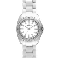Anne Klein Crystal Resin Bracelet Watch White
