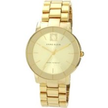 Anne Klein Gold Sunray Ladies Goldtone Bracelet Watch