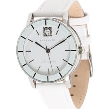 Anne Klein Silver Accent Leather Strap Watch - Jewelry