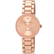 Anne Klein Watch, Womens Diamond Accent Rose Gold-Tone Bracelet 32mm A