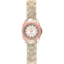 Anne Klein Women's 10-9668RGIV White Plastic Quartz Watch with Wh ...