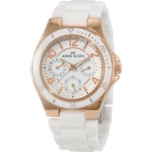 Anne Klein Women's 10/9862RGWT Rosegold-Tone Multi-Function White