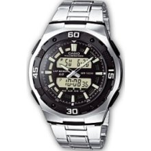 AQ-164WD-1AVES Casio Mens Collection Steel Chronograph Watch