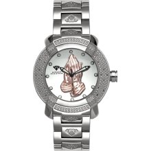 Aqua Master Men's 96 Model Diamond Watch with Praying Hands Dial