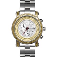 Aqua Master Men's Yellow Diamond-Cut Watch with One Row Yellow Diamond