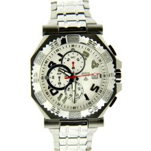 Aqua Master White Dial Diamond Mens Watch W#321 1