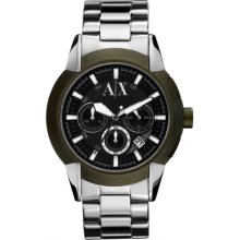 Armani Exchange Silver Stainless Steel Bracelet Mens Watch AX1175