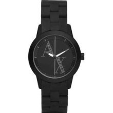 Armani Exchange Womens Ax5075 Black Silicone Watch