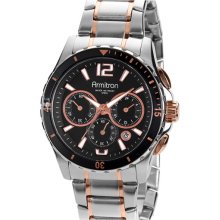 Armitron Chronograph IP Bracelet Watch Black/ Silver