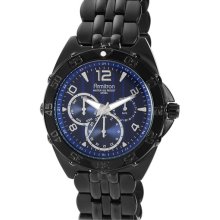 Armitron Engraved Bezel Multifunction IP Watch Blue/ Black