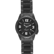 Armitron Mens 204692bkti Black Plated Stainless-steel And Black Dial Dress Watch