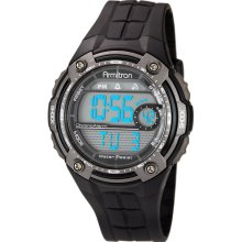 Armitron Men's Chronograph Watch, Black Resin Strap