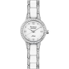 Armitron Women's White Ceramic Crystal Watch
