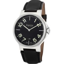 Asprey of London Watches 'NO.8' Men's Black Luminous Dial Quartz Watch