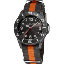 August Steiner Juniors Quartz Nylon Strap Sport Watch (Orange)