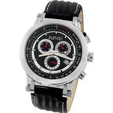 August Steiner Men's Black Strap Quartz Chronograph Watch (August Steiner Swiss Chronograph Men's Watch)
