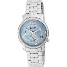 August Steiner Women's Classic Dual Time Stainless Steel Watch