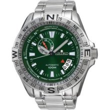 Automatic Stainless Steel Case And Bracelet Green Tone Dial Date Displ