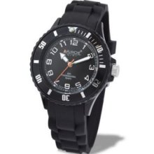 Avalanche Mini Unisex Quartz Watch With Black Dial Analogue Display And Black Silicone Strap Avm-1013S-Bk