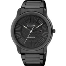 AW1215-54E - 2013 Citizen Eco-Drive All Black Steel Stealth 50m Dress Watch