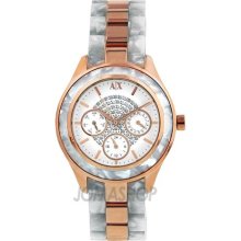 AX Armani Exchange Multi-Function Mother of Pearl Dial Ladies Watch