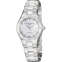 Baume & Mercier Women's 'Linea' Mother of Pearl Dial Steel Watch