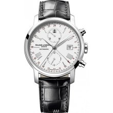 Baume and Mercier Classima Executives White Dial Chronograph Mens Watch MOA8851