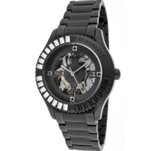 Bcbg Watch Bg8255 Women's Vip Glam Automatic Skeletonized See-thru Black Dial