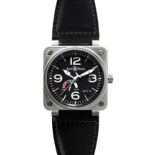 Bell & Ross Men's Aviation BR01 Black Dial Watch BR0197-bl-st