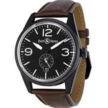 Bell and Ross Vintage Original Carbon Black Dial Automatic Mens Watch BR123-BL-CB