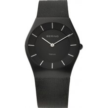 Bering Time 11935-222 All Black Mesh Watch
