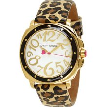 Betsey Johnson Female White Dial Leopard Watch - Leopard