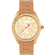 Betsey Johnson Rose Gold 'Bling Bling Time' Boyfriend Watch