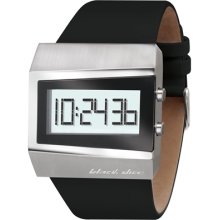 Black Dice Men's Chill Retro Digital Watch Bd 057 01 With Genuine Black Leather Strap And A Solid Stainless Steel Case