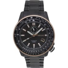 Black Stainless Steel Superior Automatic Black Dial Tachymeter