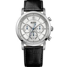 BOSS Black 'Classic' Round Chronograph Watch Black/ Silver