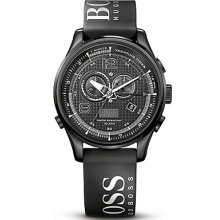 BOSS by Hugo Boss - '1512832' | Black Silicon Logo Strap Watch