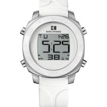 Boss Orange White Rubber Digital Mens Watch