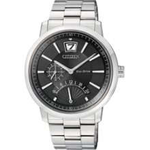 BR0075-51E - Citizen Eco-Drive Sapphire Retrograde 24 Hour Made in Japan Elegant Men's Watch