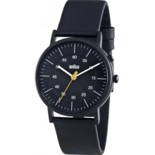 Braun Ladies Quartz 3 Hand Movement Watch Bn0011bkbkl With Black Leather Strap