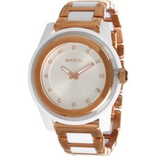 Breil Swarovski Crystal Accented Rose Goldtone Stainless Steel Watch - Rose Gold