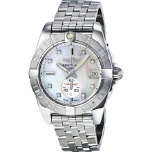 Breitling Galactic 36 Automatic Diamond Mother of Pearl Dial Ladies Watch A3733011-A717