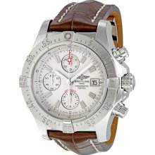 Breitling Super Avenger Silver Dial Chronograph Automatic Mens Watch A1338012-G6