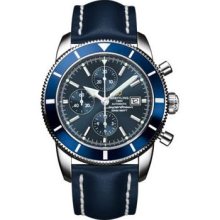 Breitling Superocean Heritage Chronographe Leather Strap A1332016/C758-leather-blue-deployant