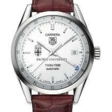 Brown Men's TAG Heuer Carrera Twin-Time Automatic Watch