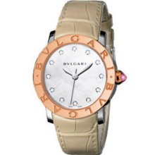 Bulgari Bulgari 33mm Steel/Pink Gold Watch BBL33WSPGL/12