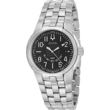 Bulova Accutron Men's 'Eagle Pilot' Stainless Steel Swiss Quartz Watch